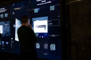 Listening to sound on the wall