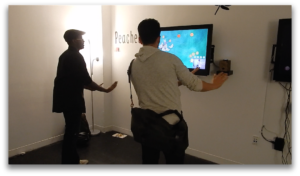 Two people battle it out. While cooperating.