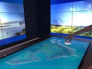 Showcasing the island using fiducial markers on the table